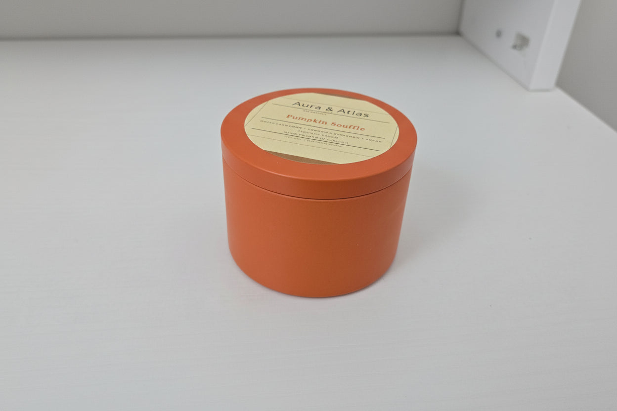 Ceramic container with a lid on a white surface