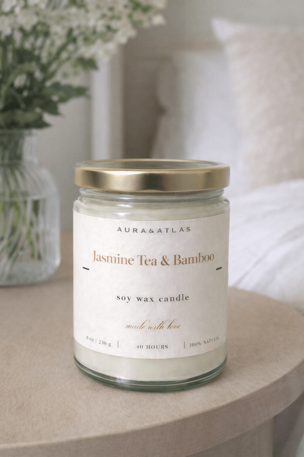 Jasmine Tea & Bamboo - Soy wax candle